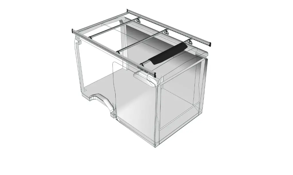 Storevan dakdrager Ford Transit L2H2 front.webp