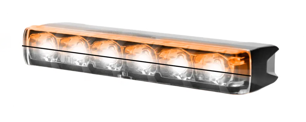 LED flitser - Ultra - 6 LED - wit/amber